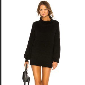 free people softly structured tunic - M - Black